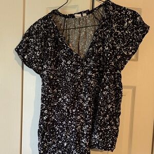 Gap floral blouse - short sleeved large